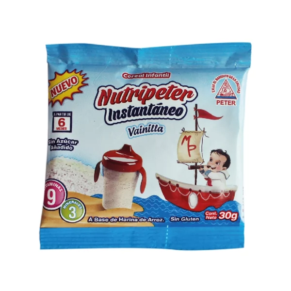 Cereal Infantil NutriPeter Arroz Vainilla 10*30 gramos